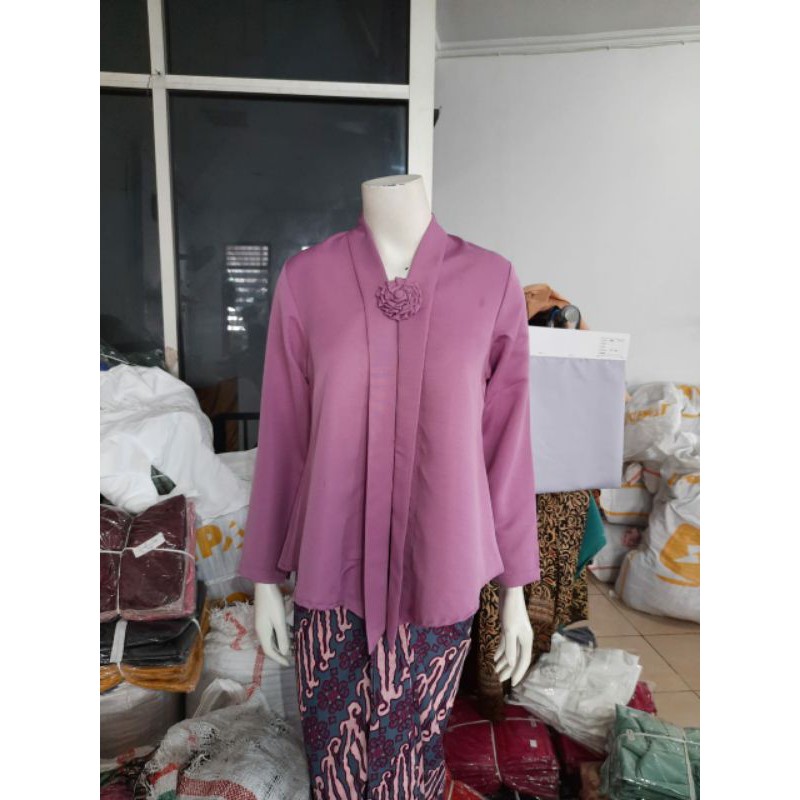 (P110/120) Kebaya Floy JUMBO - SUPER JUMBO lengan PANJANG hijab KeroncongBusana-Purple