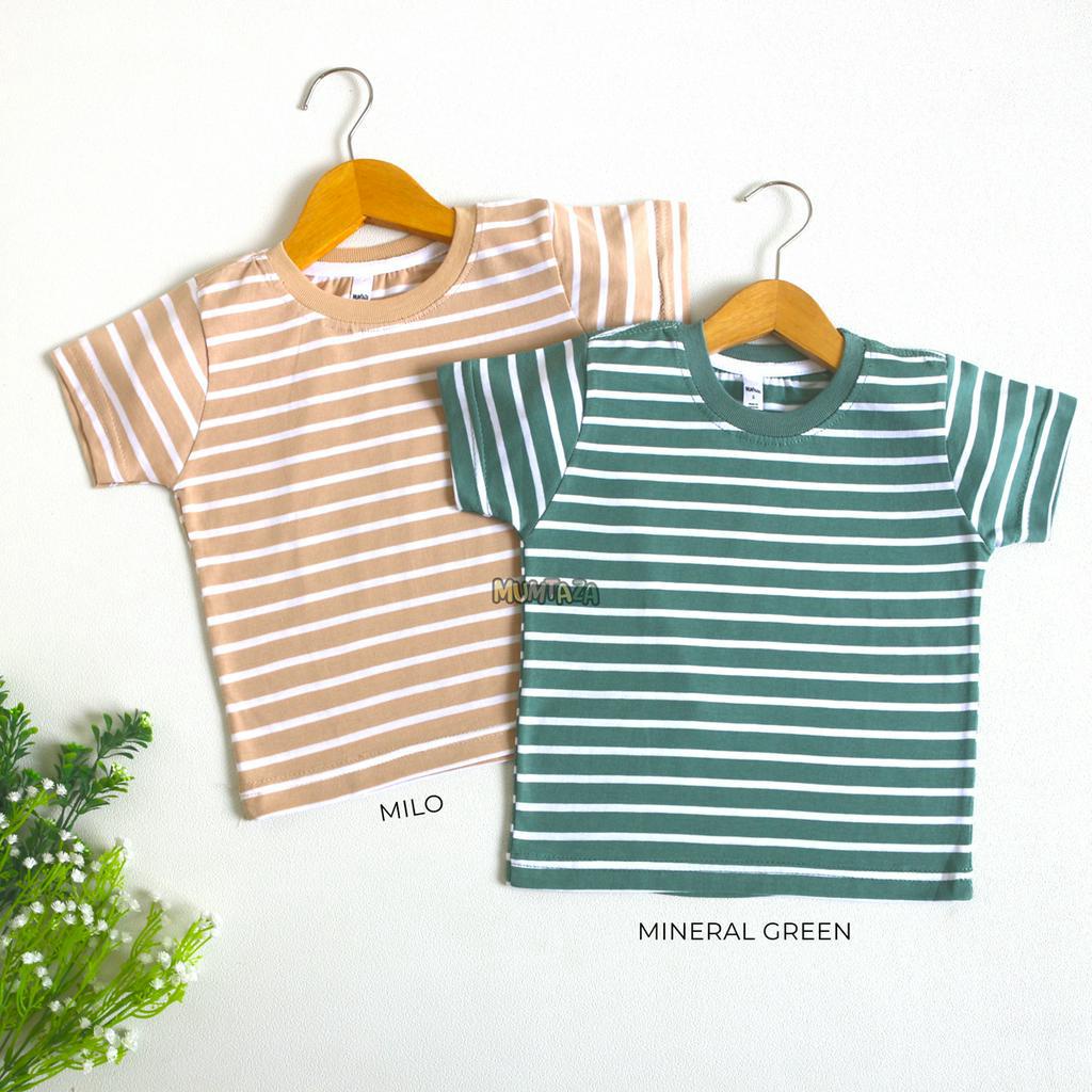 Kaos STRIPE Pendek  Anak SML XL - Kaos Salur Anak - Kaos Anak Laki-Laki - Kaos Anak Perempuan