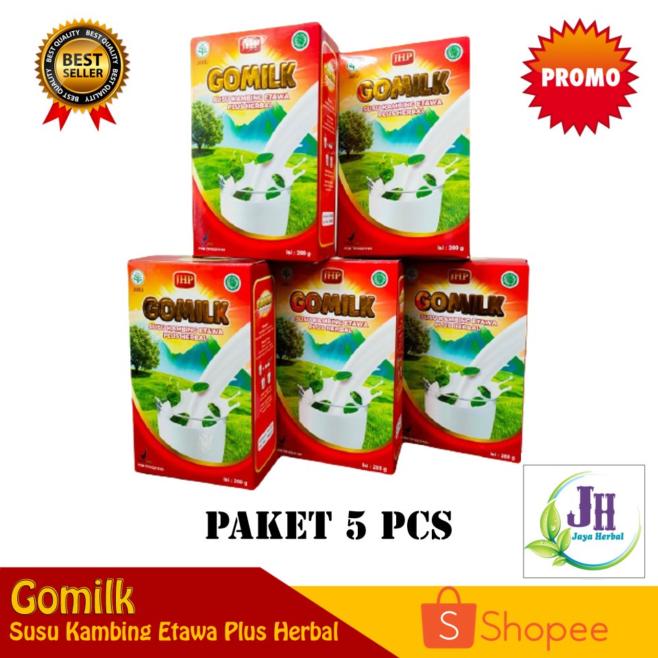 

5 PCS GOMILK SUSU KAMBING PLUS HERBAL DAUN KELOR PERTAMA DI INDONESIA BUKAN GOMARS SKY GOAT ETA GOAT