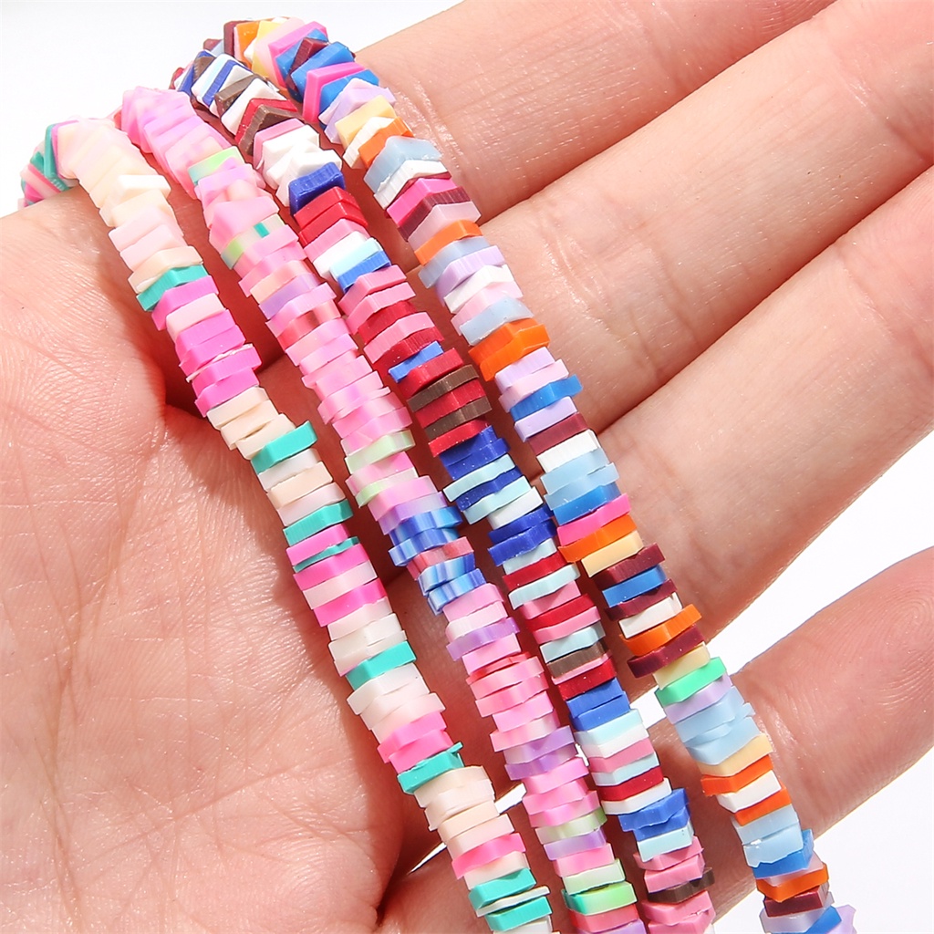 350 Pcs/String 5mm Campuran Warna Slice Tanah Liat Beads Untuk Membuat Perhiasan DIY Anak Gelang Kalung Aksesoris