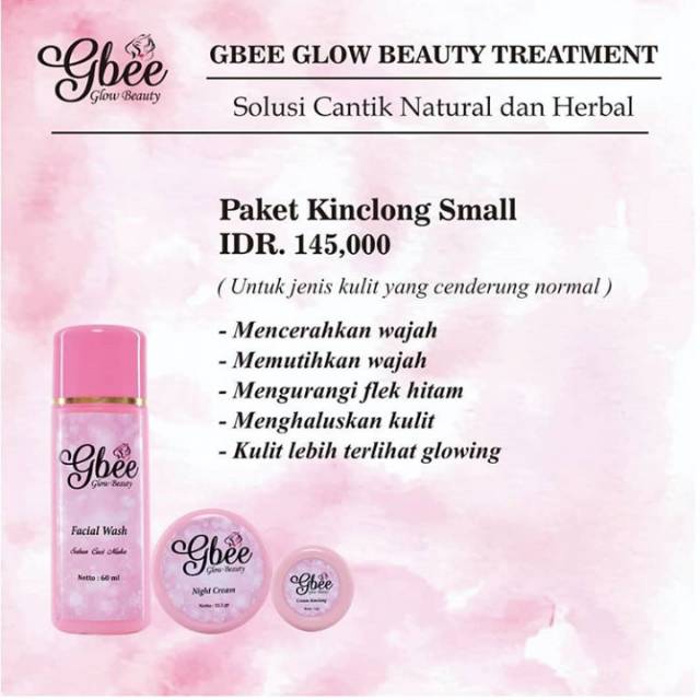 GBEE GLOW BEAUTY - PAKET KINCLONG SMALL - GBEE GLOW BEAUTY TREATMENT -PROMO