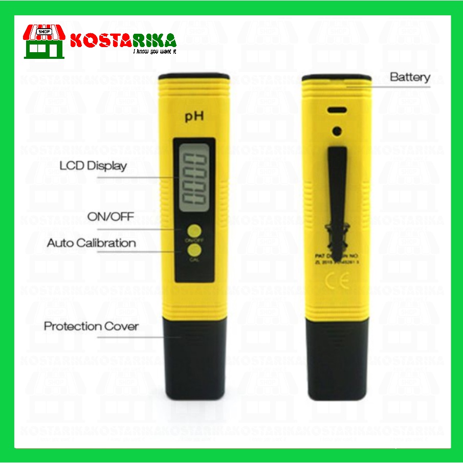 KOSTARIKA Ph Meter Alat Ukur Air Hidroponik Ph Meter Digital Ph Air Digital Ph