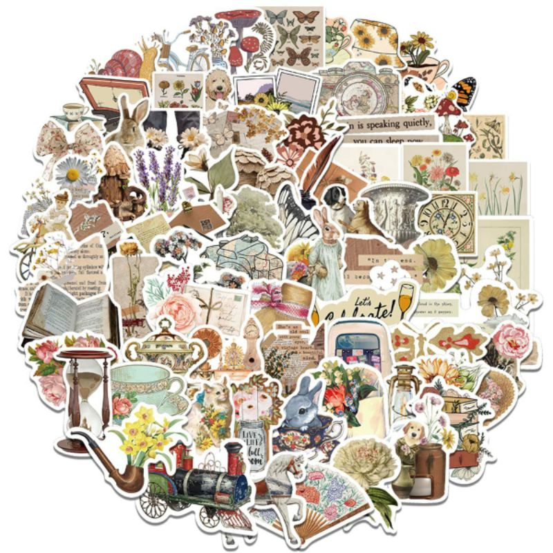 

Stiker Aesthetic Vintage Pack Style 260395