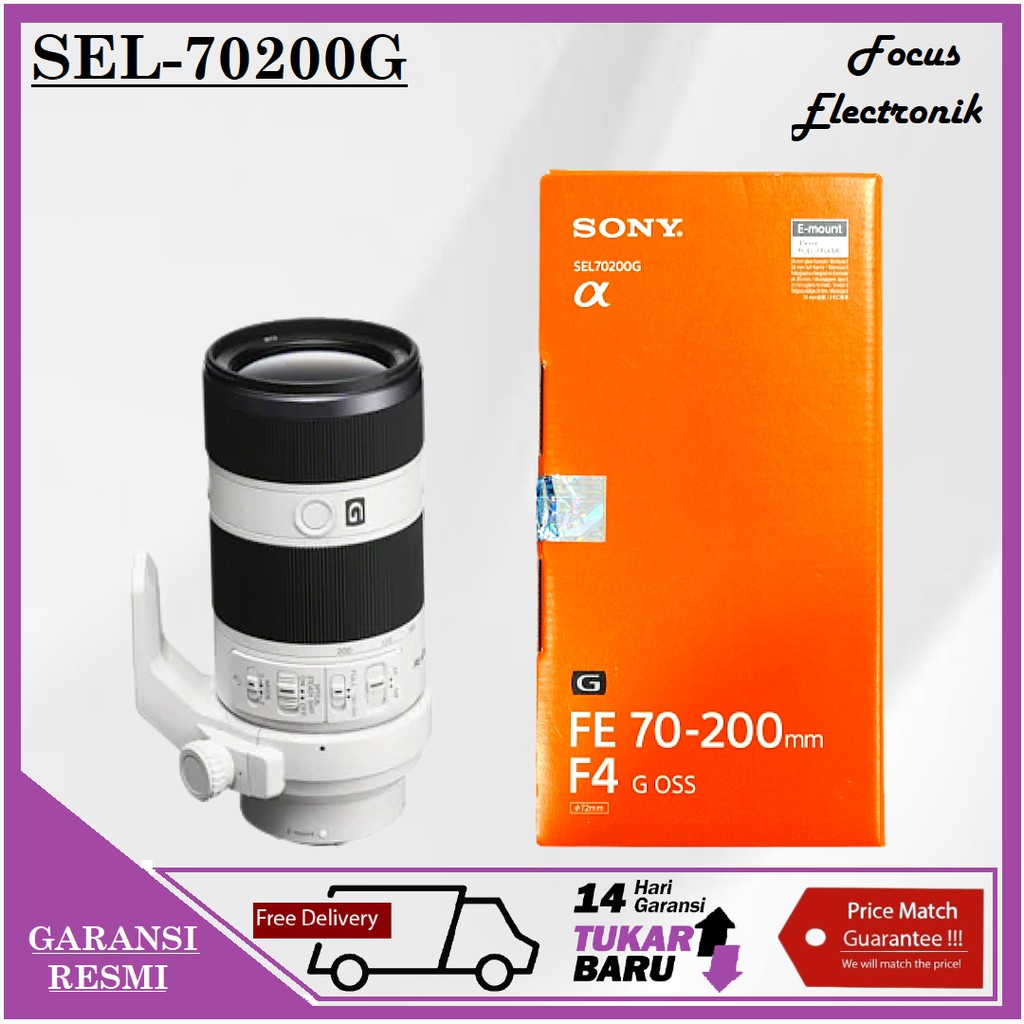 Jual Sony Lensa FE 70-200mm F4 G OSS / Sony SEL70200G / SEL 70200G / 70200G  / lensa sony 70-200 / 70 200 Indonesia|Shopee Indonesia