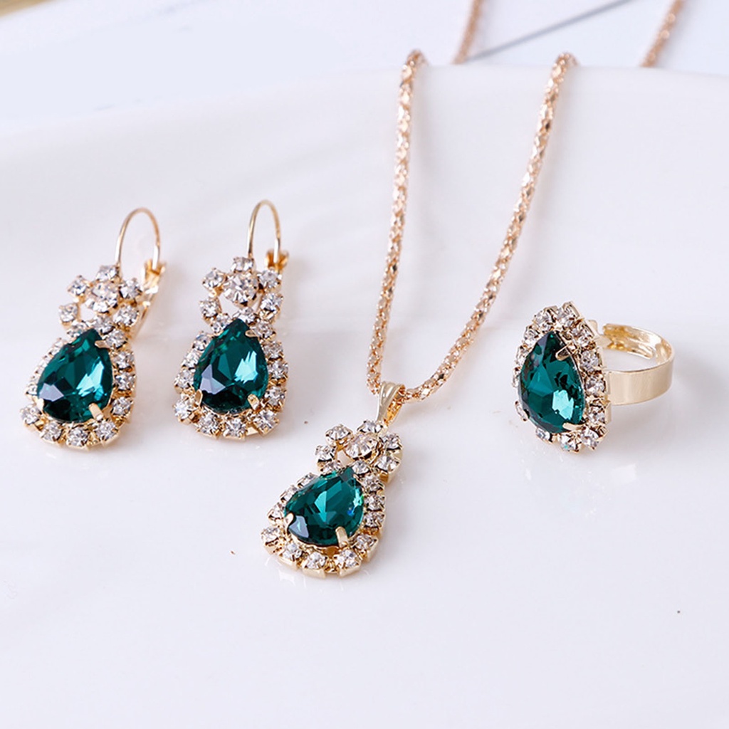 Hu Hu Hu Hu Hu Alat Bantu Pasang Kacamata♡ 3pcs / Set Kalung Liontin Bentuk Tetesan Air Tahan Aus Untuk Aksesoris Pernikahan