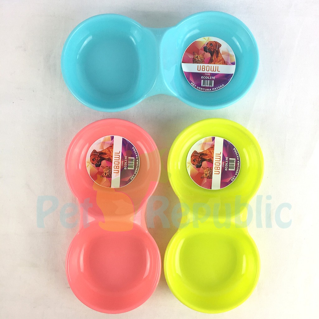 

UBOWL Tempat Makan Kucing UB2 Ecolite Double 10cm