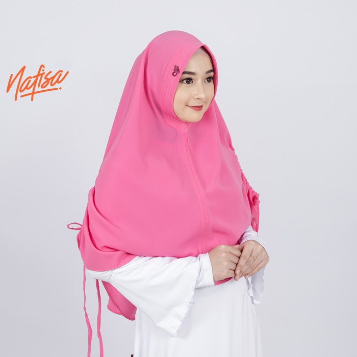 Nafisa Fara | Jilbab Instan HIjab Bergo Serut Wolfis - Putih