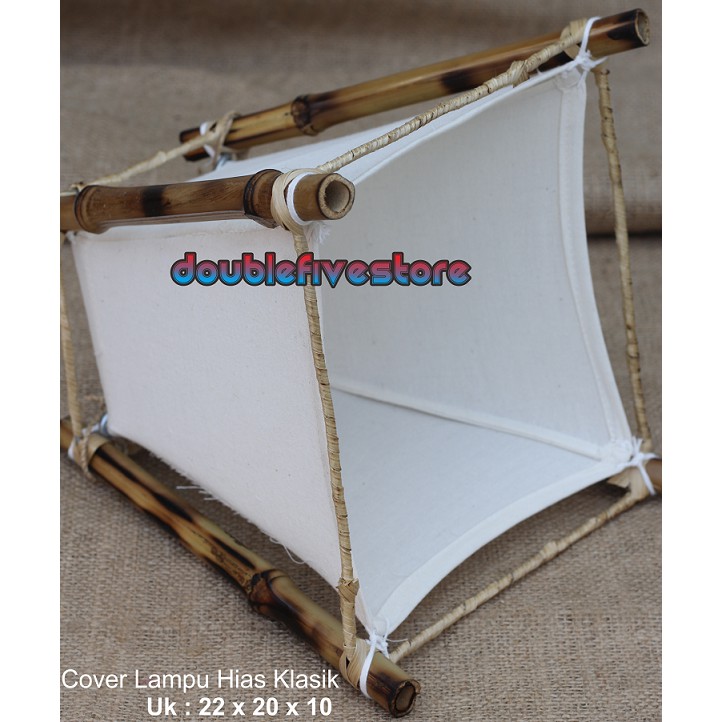 Kap Lampu Hias Bambu Kap Lampu Hias Gantung Klasik Bambu Segitiga Tradisional Uk 25 x 15 x 15