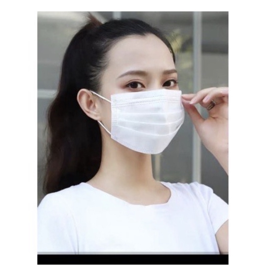 Masker Earloop Putih Earloop White Mask Masker 3PLY Putih isi 50 PCS