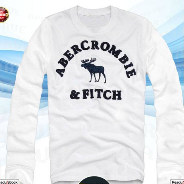 Tshirt kaos baju abercrombie and fitch lengan panjang