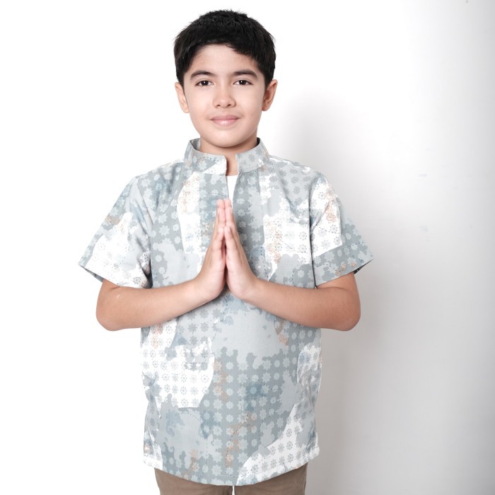 BIA x Isel Fricella - Tazo Mint Kemeja Anak - Edisi Denmark Sarimbit - M