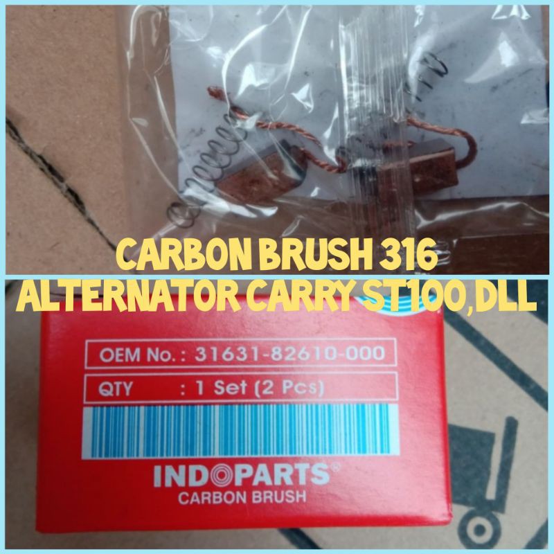 KUL DINAMO AMPER MOBIL SUZUKI CARRY EXTRA ST100 FUTURA ZEBRA S88 CARBON BRUSH 316 ARANG ALTERNATOR