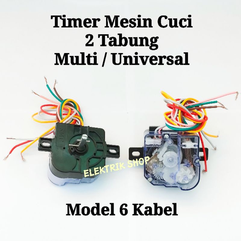 TIMER WASH MESIN CUCI 2 TABUNG MULTI UNIVERSAL MODEL 6 KABEL