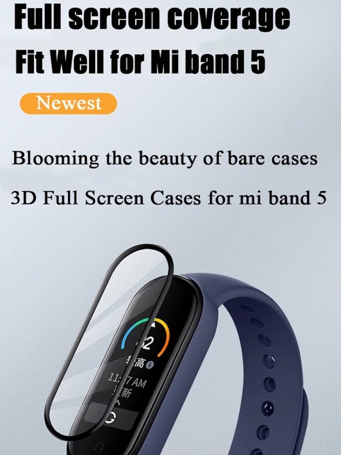 Screen Guard Protector 3D Premium Quality For Xiaomi Mi Band 5 dan Mi Band 6 Anti Gores Layar