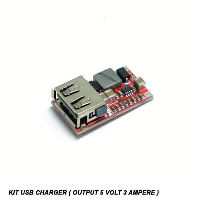 Kit USB Charger DC Input 6-24 Volt, Output 5 Volt 3 Ampere