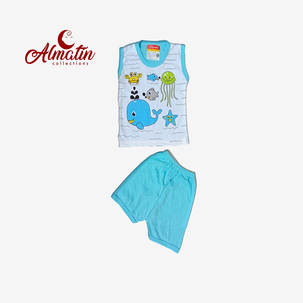 3 STEL SETELAN BAJU BAYI TANGAN KUTUNG