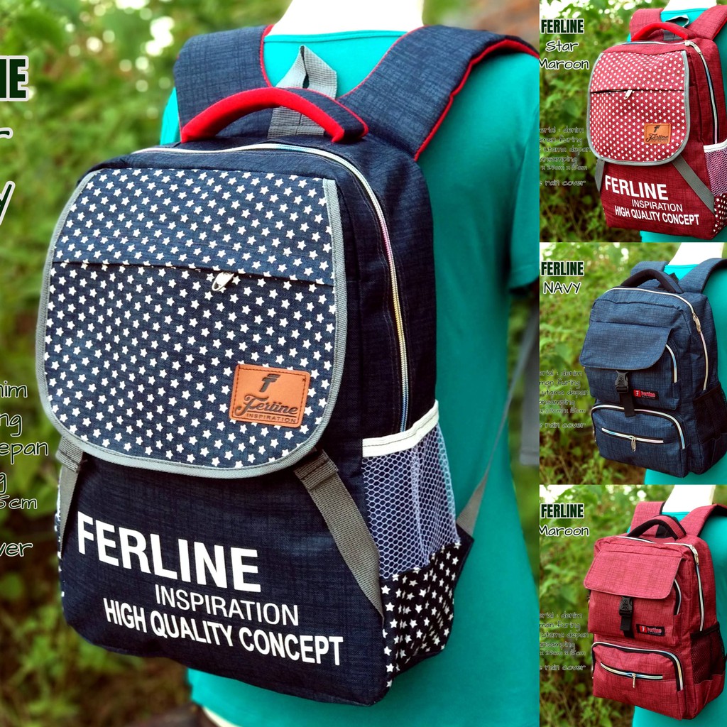  tas  ransel wanita  ferline tas  gendong  cewek backpack tas  