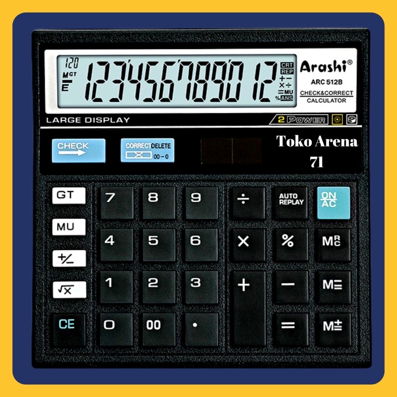 

Kalkulator Calculator 12 Digit Arashi ARC 512B 512 B