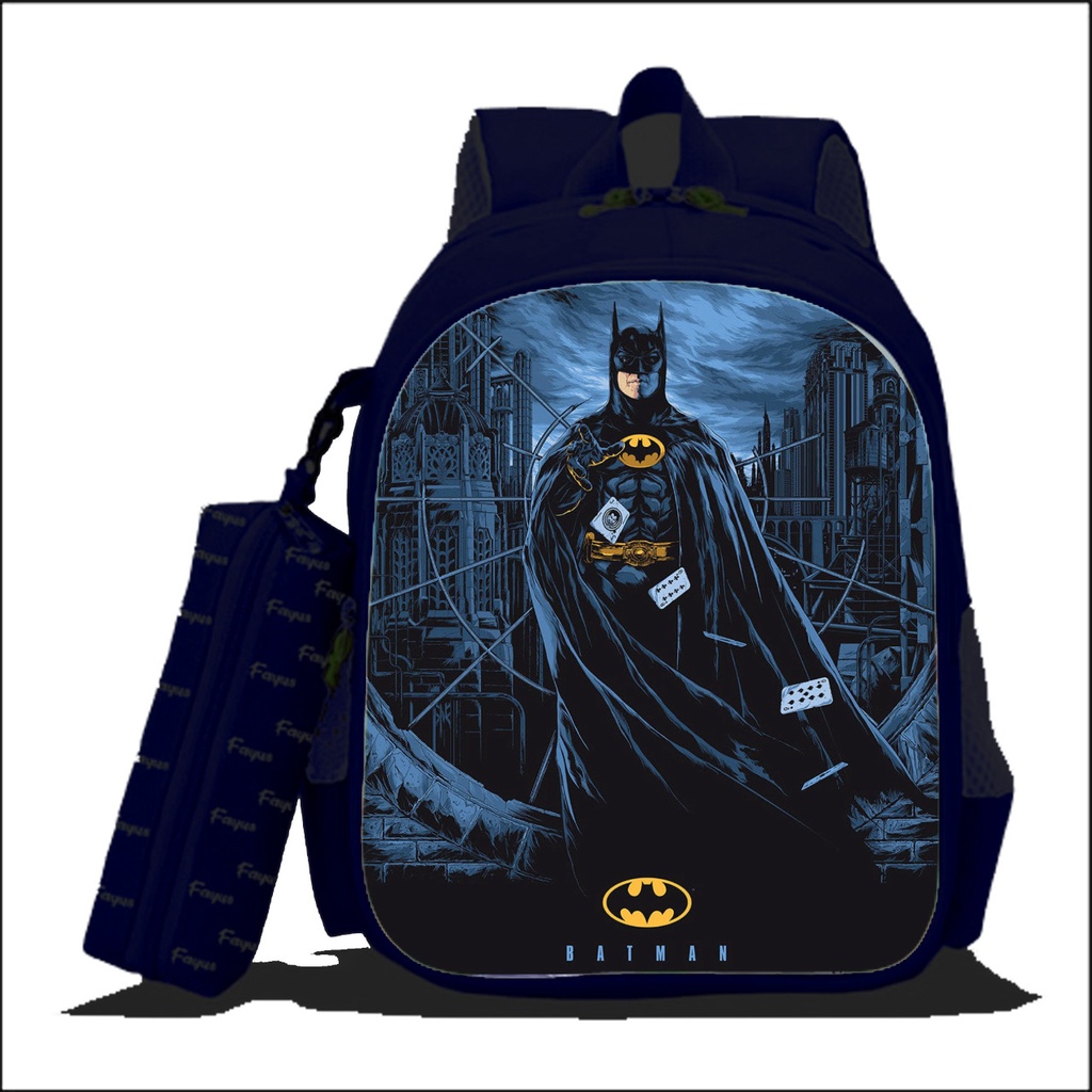 tas anak laki laki  tk sd - tas anak sekolah ransel Batman terbaru