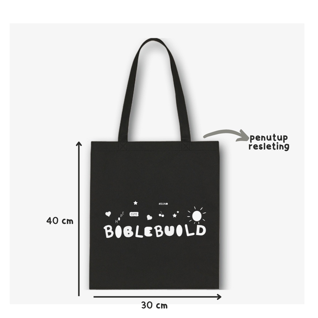 Totebag / Stringbag Ransel Serut Drawstring Tulisan Biblebuild Raikantopeni Thailand Merchandise Actor