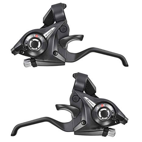 Shimona 8 Speed Shifter Handle Brake Rem Sepeda 2 PCS - EF51HITAM