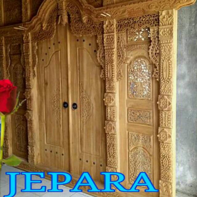 KERAJINAN FURNITURE L 3m × T 2,70 KUSEN PINTU GEBYOK JATI UKIR KHAS JEPARA