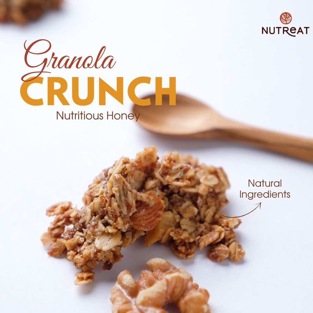 NUTREAT GRANOLA CRUNCH 100GR DARK CHOCOLATE HONEY | SNACK CEMILAN SEHAT