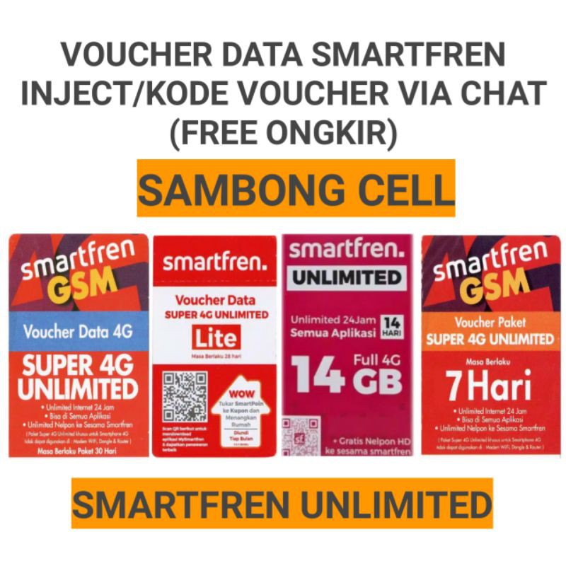 [KIRIM KODE VIA CHAT/INJECT] VOUCHER SMARTFREN UNLIMITED
