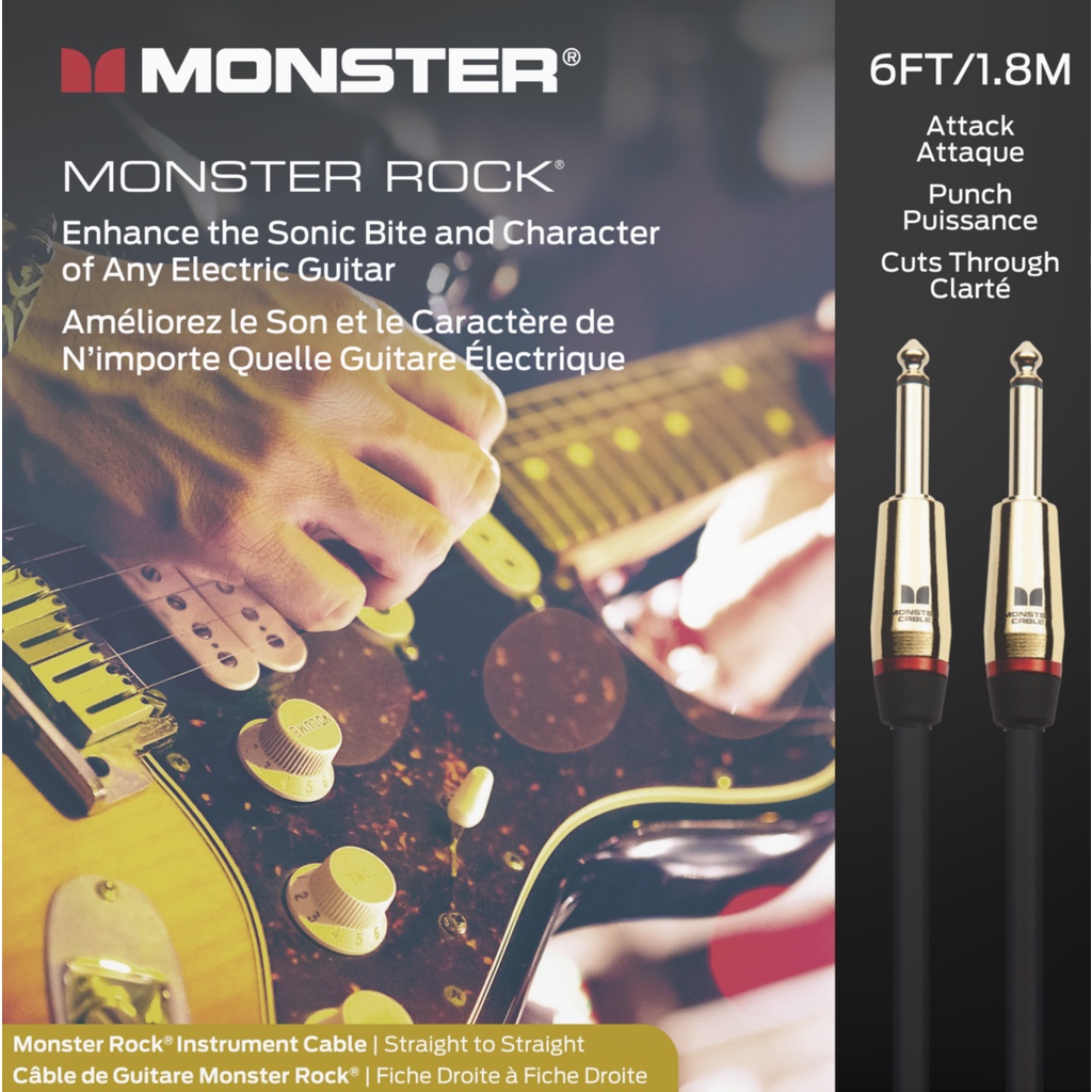Monster® Prolink Rock Instrument Cable 6 ft Straight to Straight