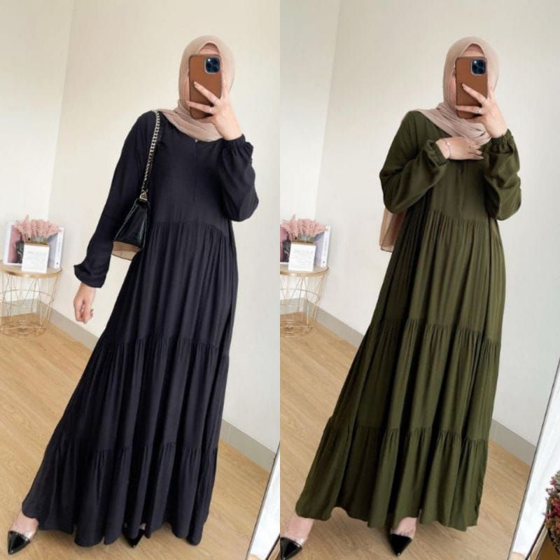 Hanum dress premium /dress polos /dress busui /dress rayon /homey dress