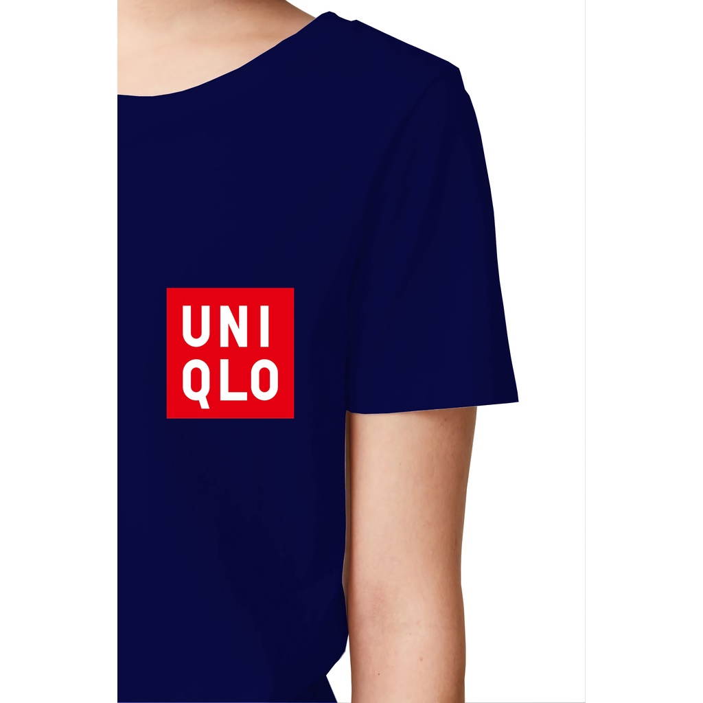 COD Kaos Katun Uniqlo Premium Kaos Distro Cotton Combed 24S-NAVY