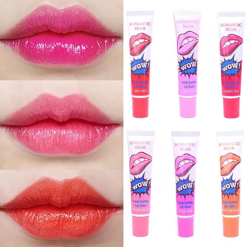 [100% Asli] Lip Tatto Bibir Monomola Romantic Bear Pemerah Bibir Taha lama Pria Wanita