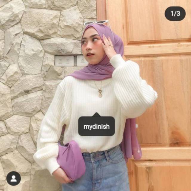 Milana Top - Sweater Rajut Wanita Tebal