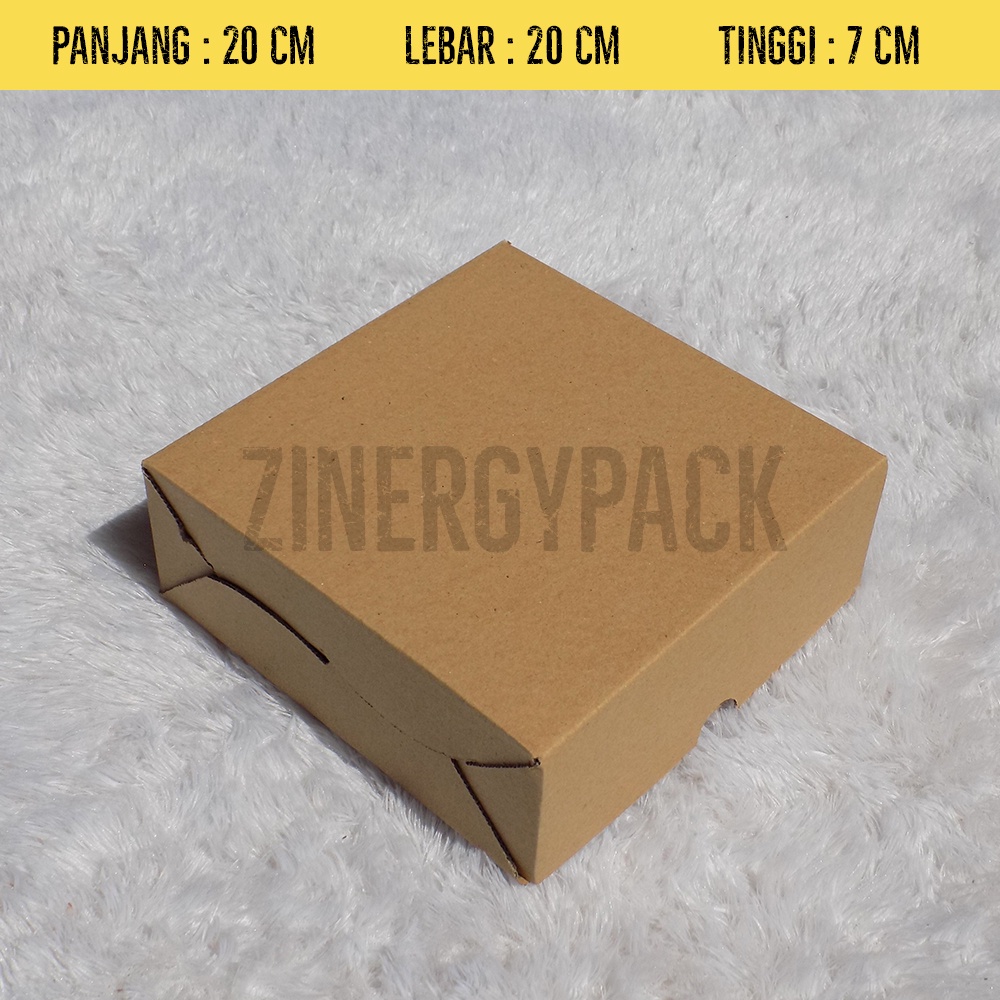 

Box Kardus E-Flute Coklat Untuk Packaging Olshop Sovenir Baju Kotak Kado Hampers Snack 20x20x7.5 CM