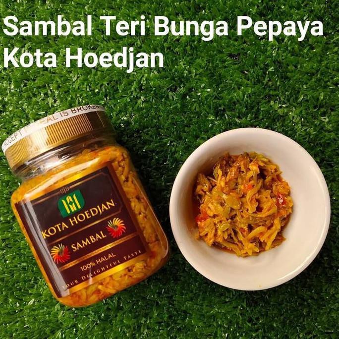 

[[BISA COD]] Sambal Kota Hoedjan - Sambal Ikan Teri Bunga Pepaya Pedas TERJAMIN Kode 1261