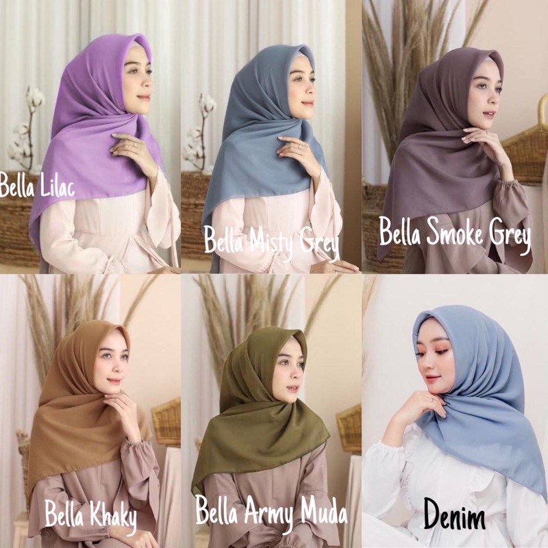 Kerudung Segiempat Bella Square Part 2/ Kerudung Murah/ Open Reseller