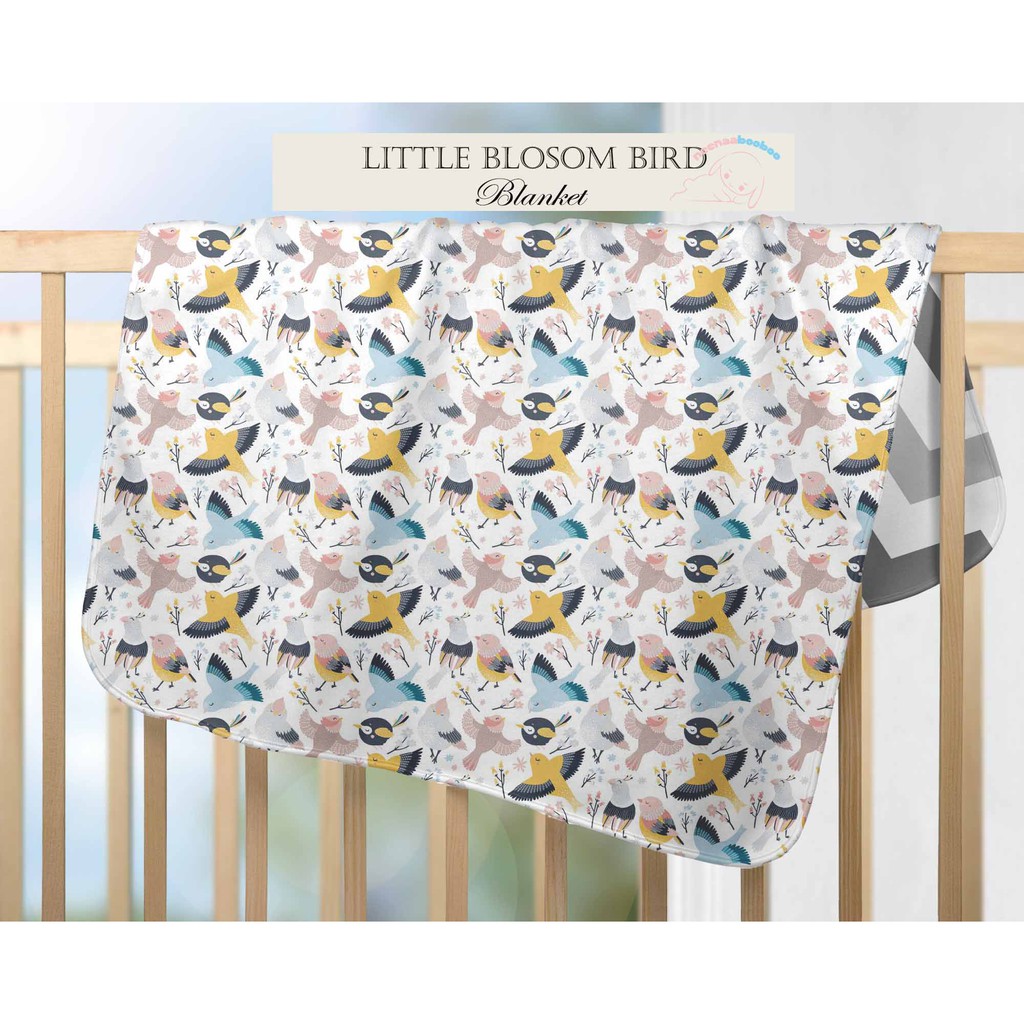 Neenaabooboo Blanket Little Blossom Bird Shopee Indonesia