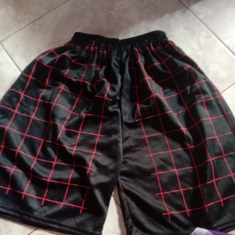 Tartan celana pendek pria dewasa-Boxer merah