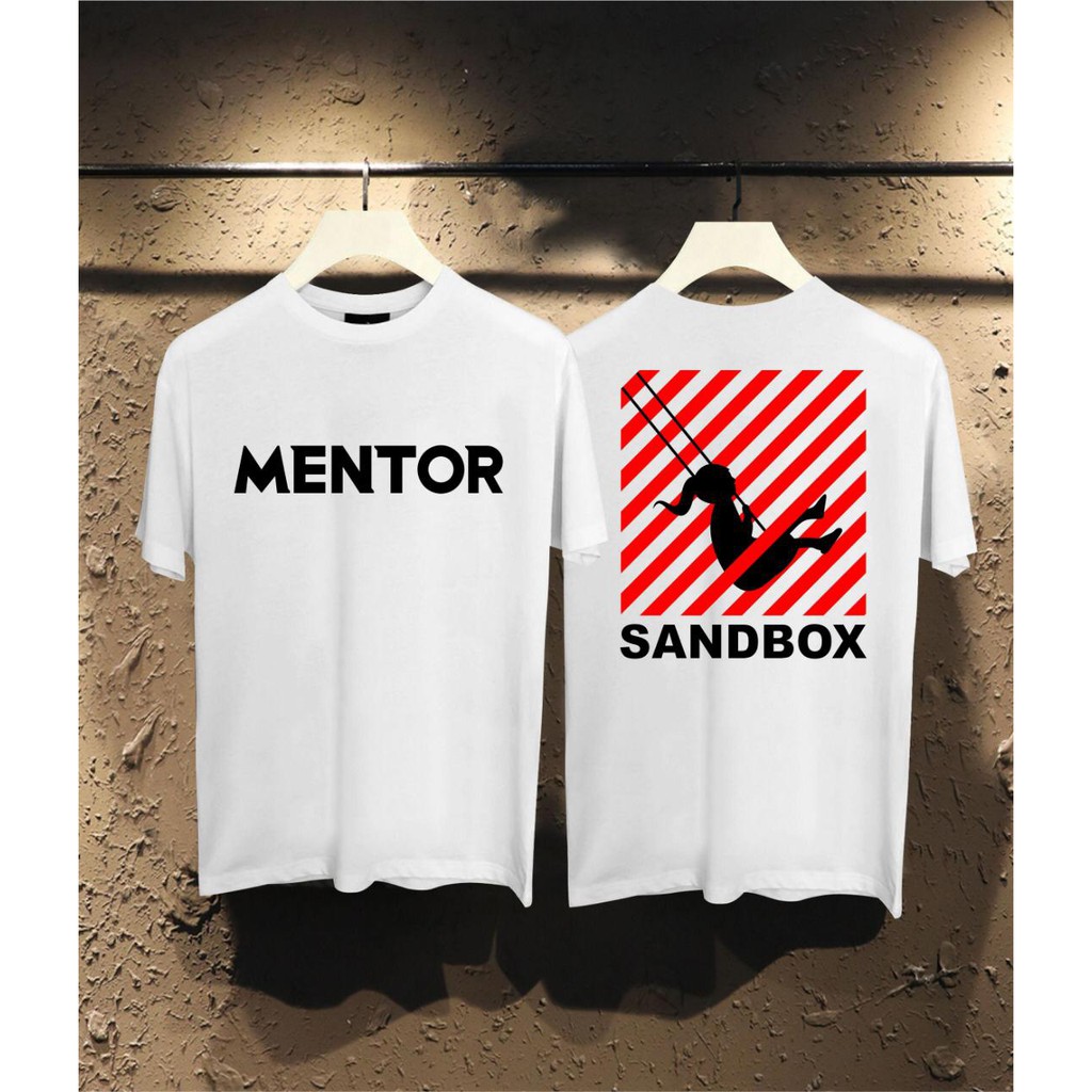 Kaos murah Kaos distro murah baju  distro pria t-shirt murah combed30s MENTOR PUTIH