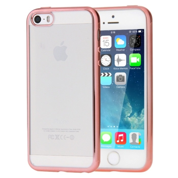 SS3712 - BUMPER FRAME TPU JELLY CASE IPHONE 5 / 5S / SE ROSE GOLD
