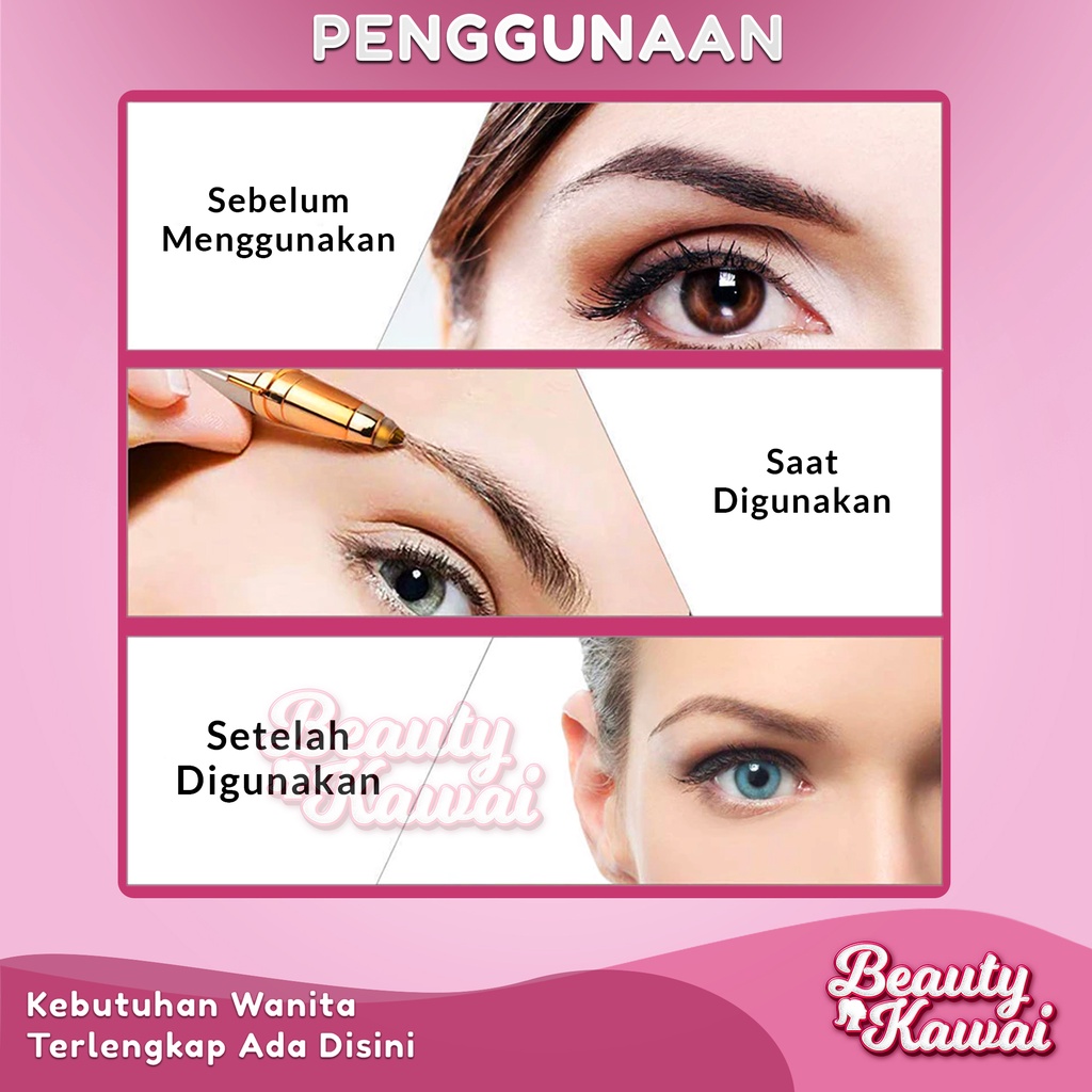 Cukur Alis Pencukur Rambut Eyebrow Shaver Cukuran Elektrik Trimmer Hair Flawless
