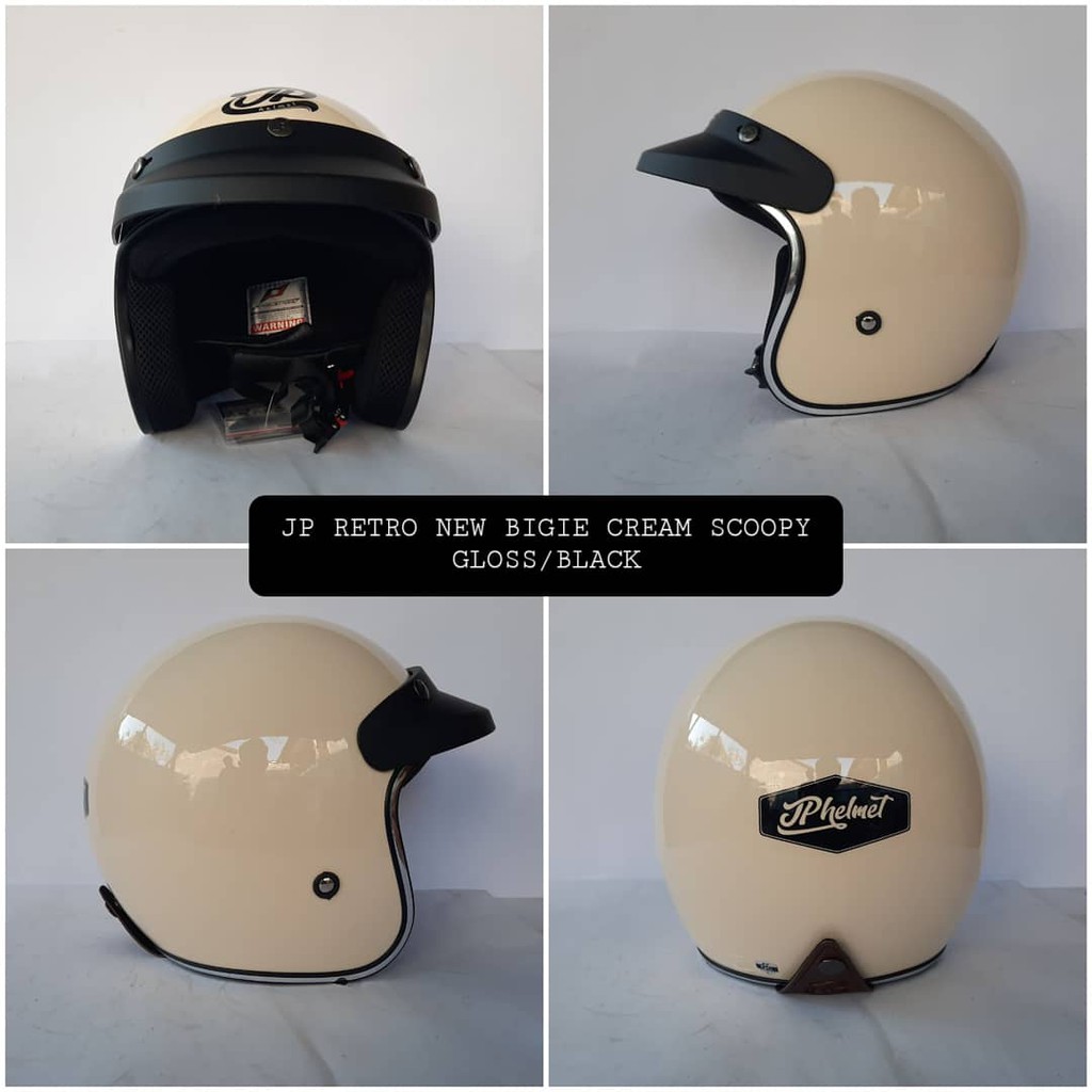 HELM BOGO JP NEW BIGIE_SOLID - CREAM SCOOPY GLOSS/BLACK