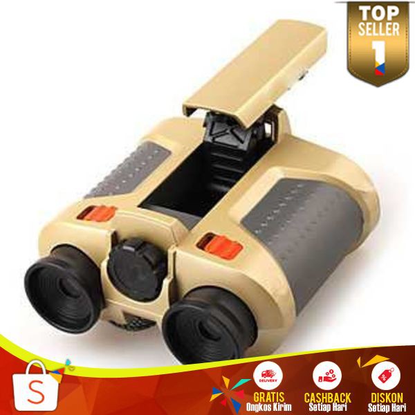 Night Scope 4x30mm Binoculars Pop-Up Light Teropong Tenaga Baterai Tropong Ruang Gelap Teleskop