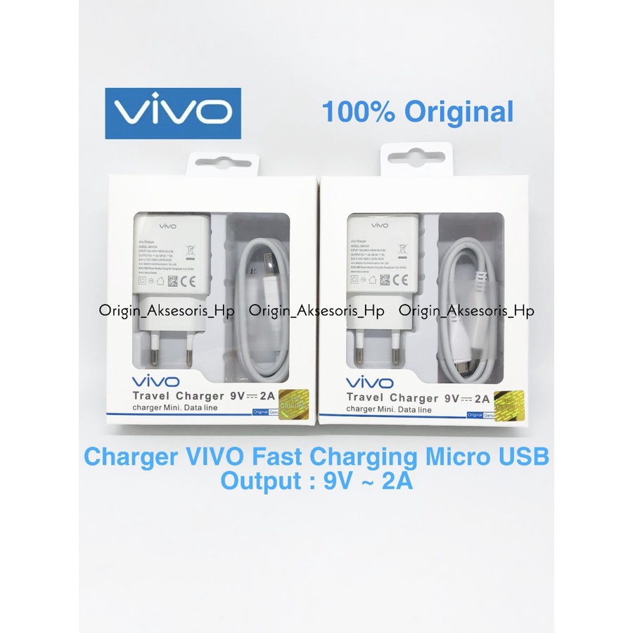 Charger Vivo V5 Plus Original carger ori vivo v5+ fast charging colokan micro/ V8
