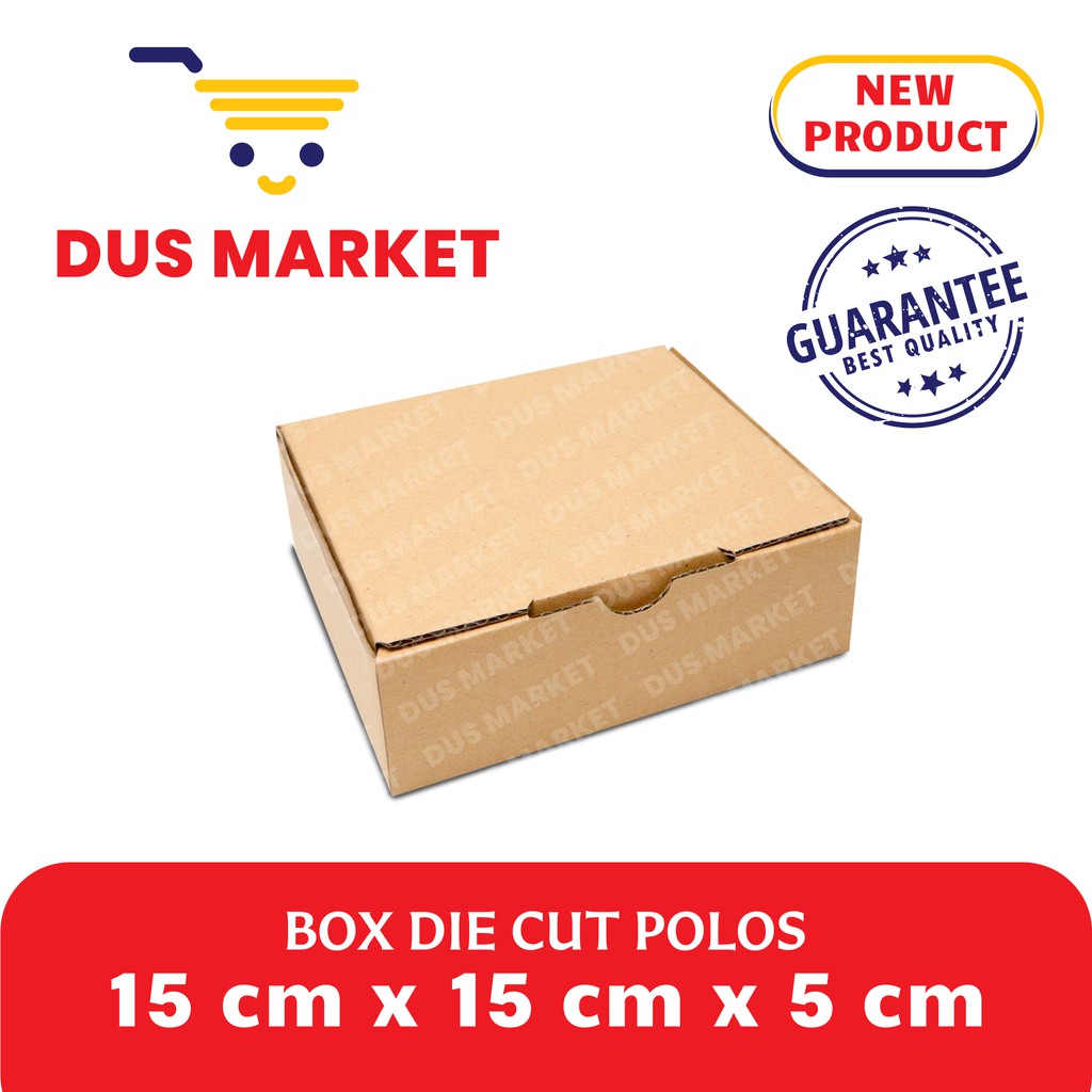 

Kardus Box Karton Die Cut 15x15x5 Polos - Baru - Murah