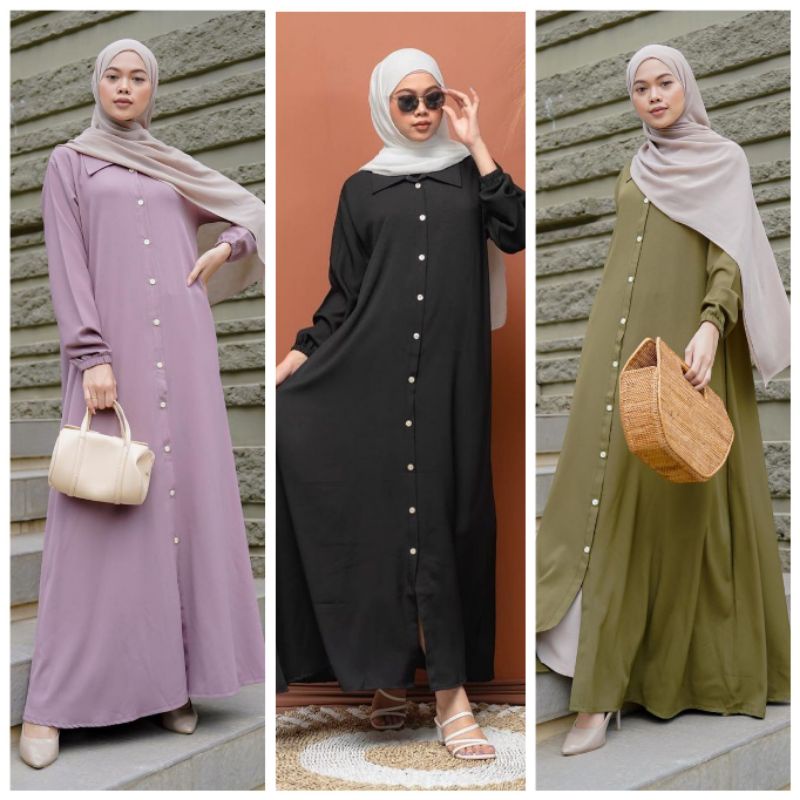 Gamis Polos Baju Wanita Syar'i Baju Wanita Modis Baju Gamis Terbaru
