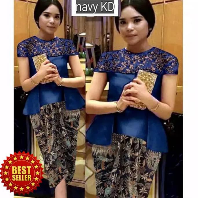 Setelan Kebaya Modern Lengan Pendek Model Terbaru Hazlina Banyak Warna