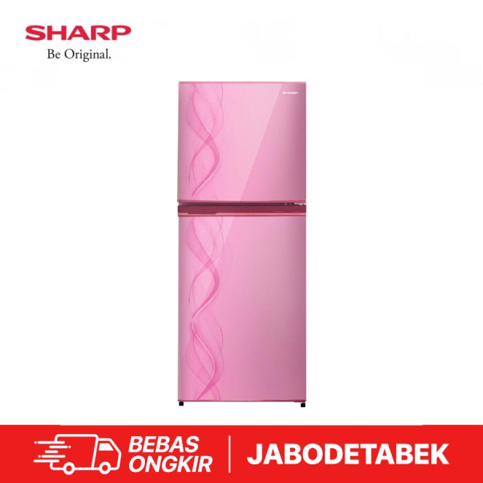 SHARP Kulkas 2 Pintu (205 L) SJ-237ND-AP - Pink