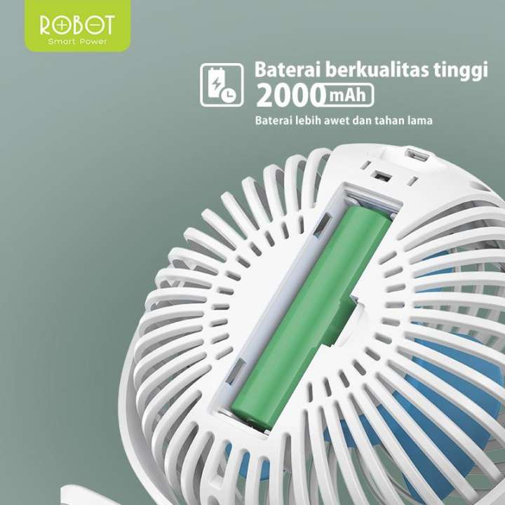 KIPAS ANGIN BATERAI ROBOT PORTABLE USB MINI FAN RT-BF10