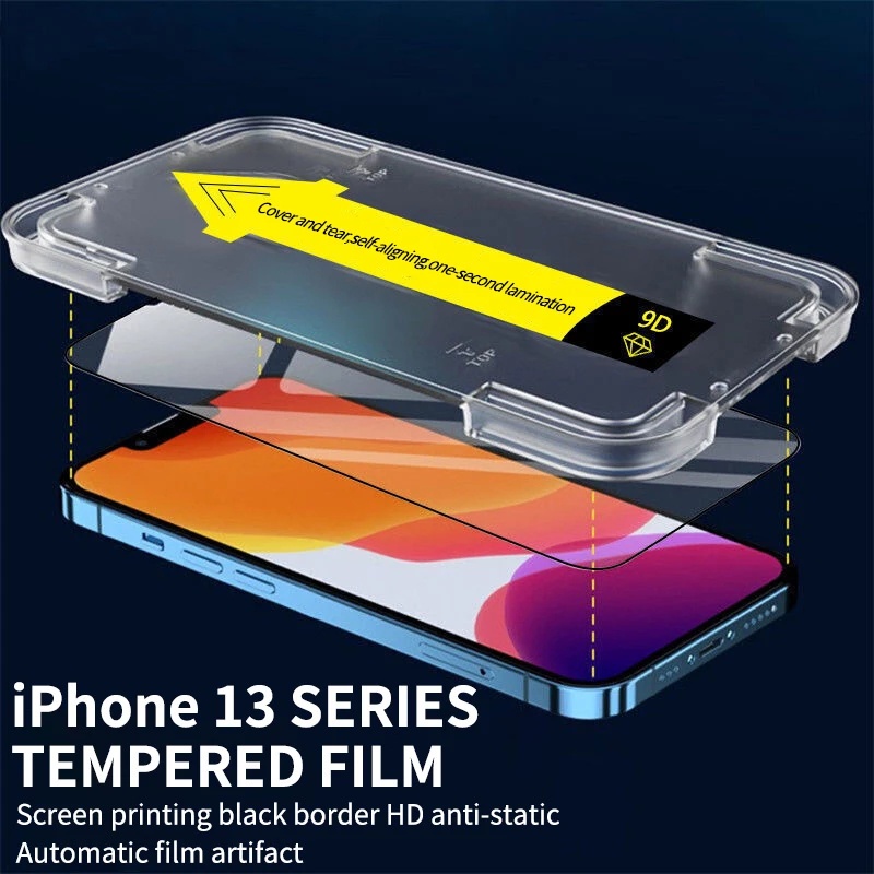 Pelindung Layar Tempered Glass Anti Debu Untuk iPhone 14 Pro Max 13 Pro Max 12 11 Pro Max Mini X Xs Max XR